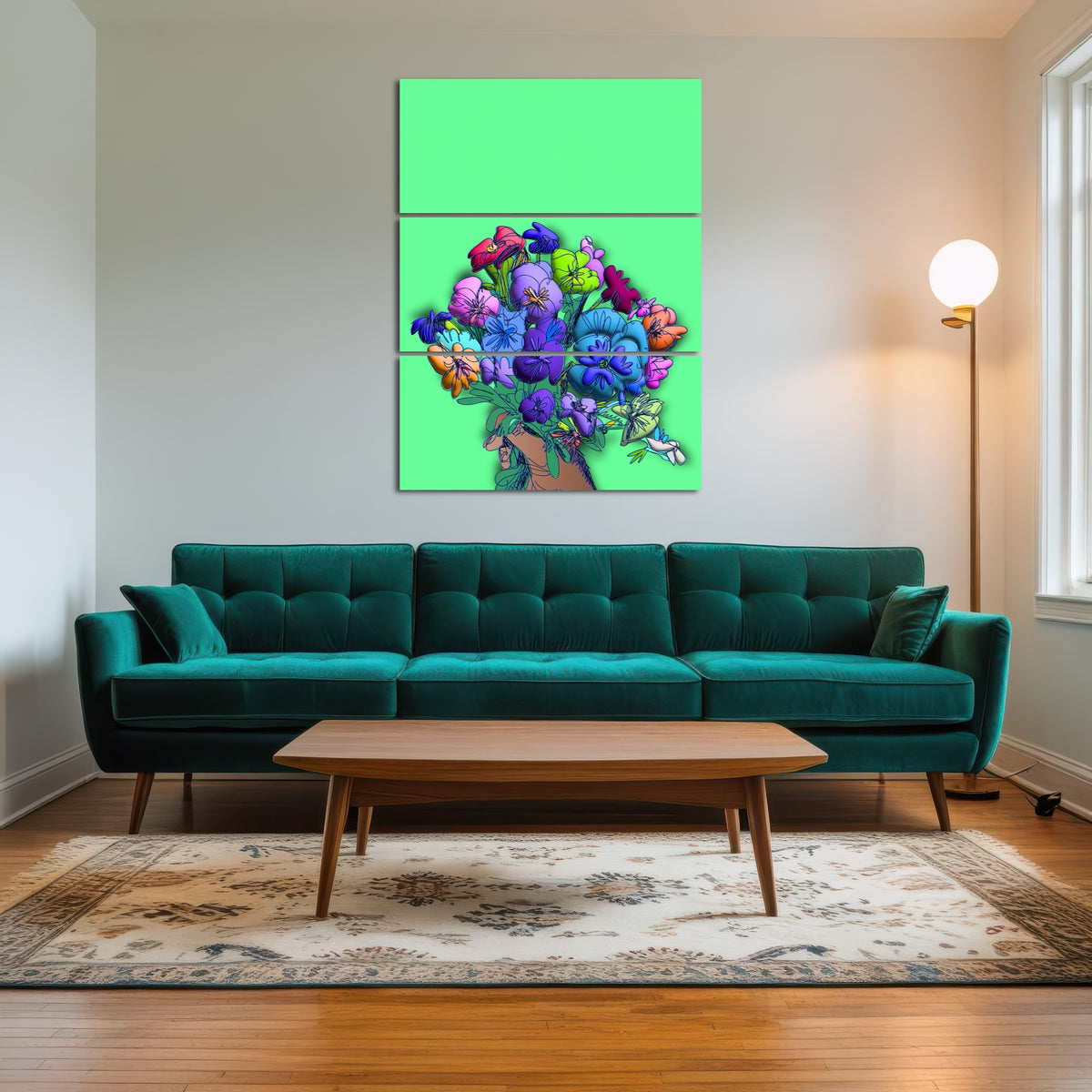 AUTO-MOCKUP ROOM | Flowers in hand