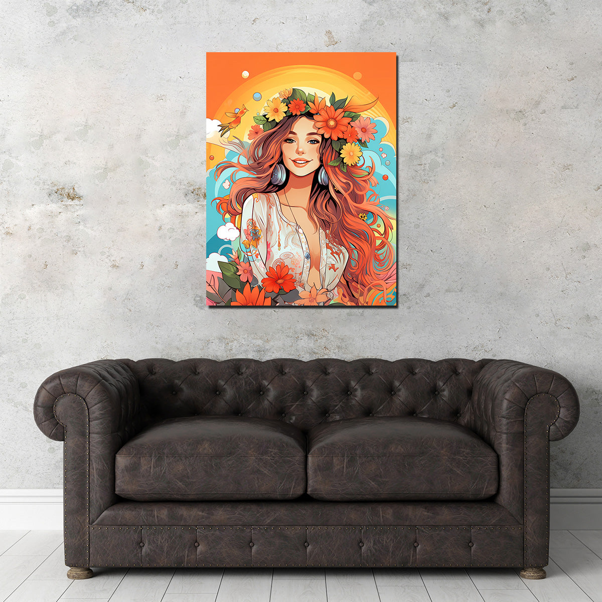 Flowers in Her Hair Wall Art
