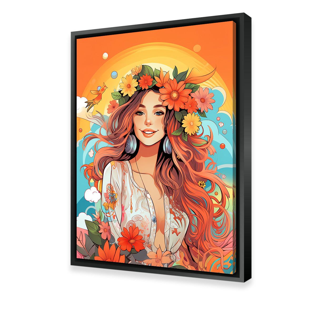 Flowers in Her Hair Wall Art