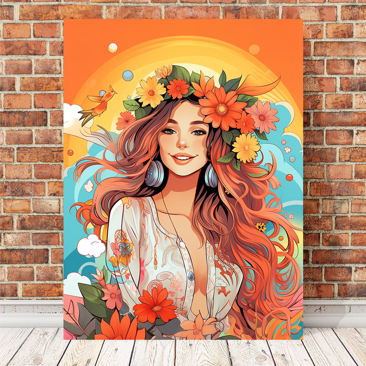 Flowers in Her Hair Wall Art