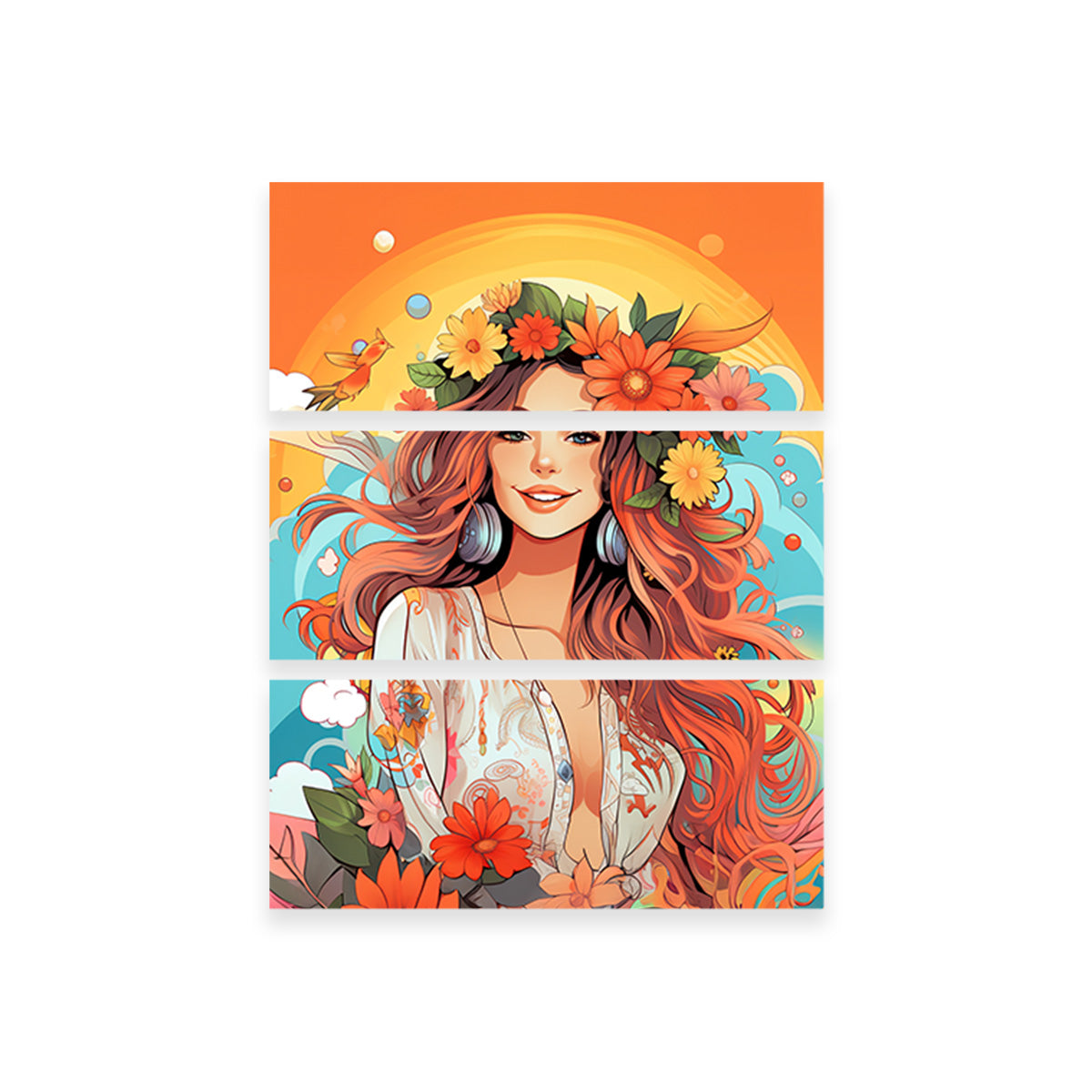 Flowers in Her Hair Wall Art