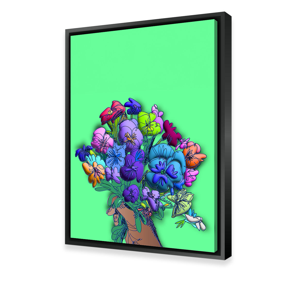 Flowers in Hand Wall Art