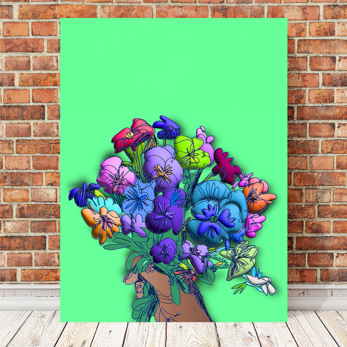 Flowers in Hand Wall Art