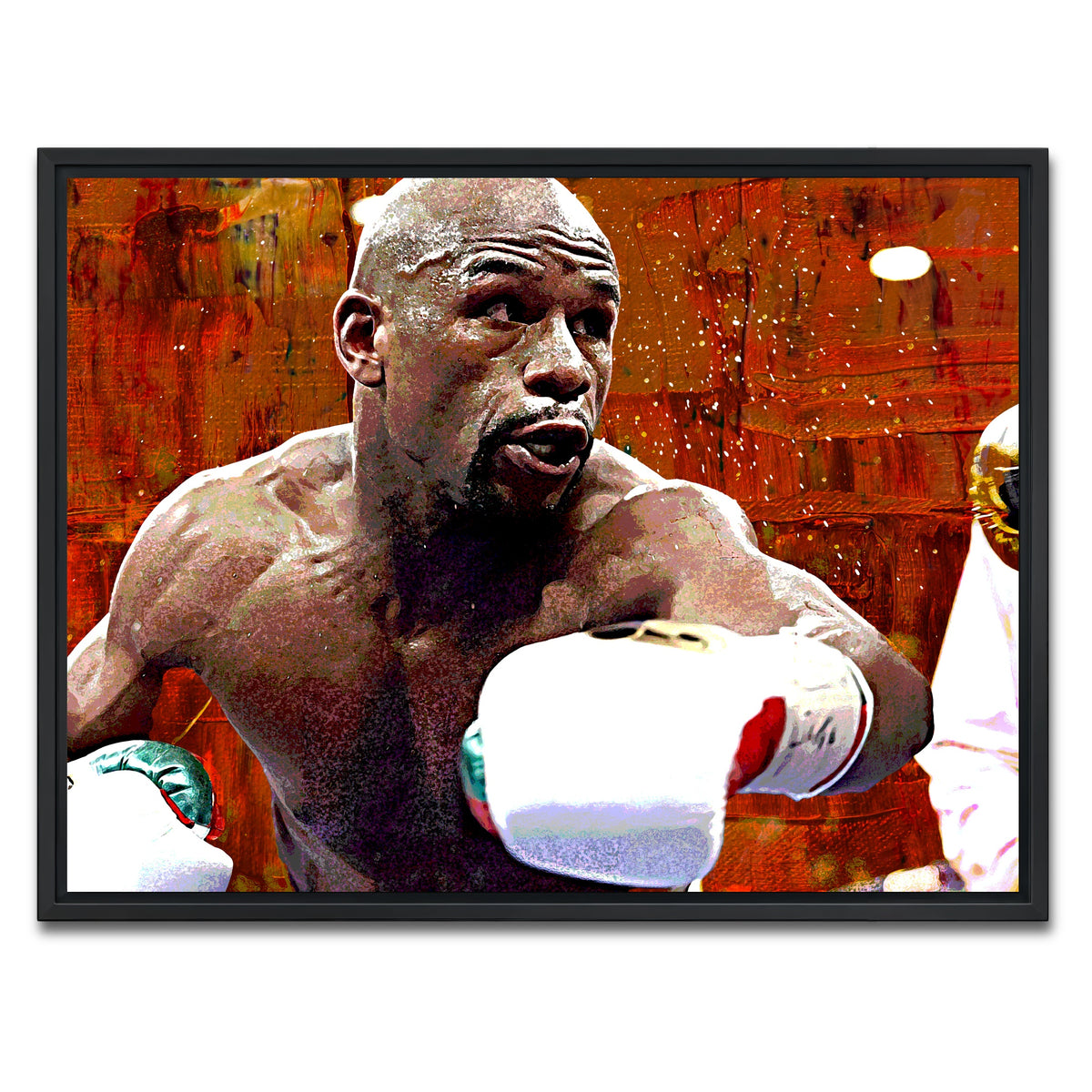 AUTO-MOCKUP WHITE | Floyd Mayweather Jr. | 1 Piece | Black Framed Canvas | group=4x3