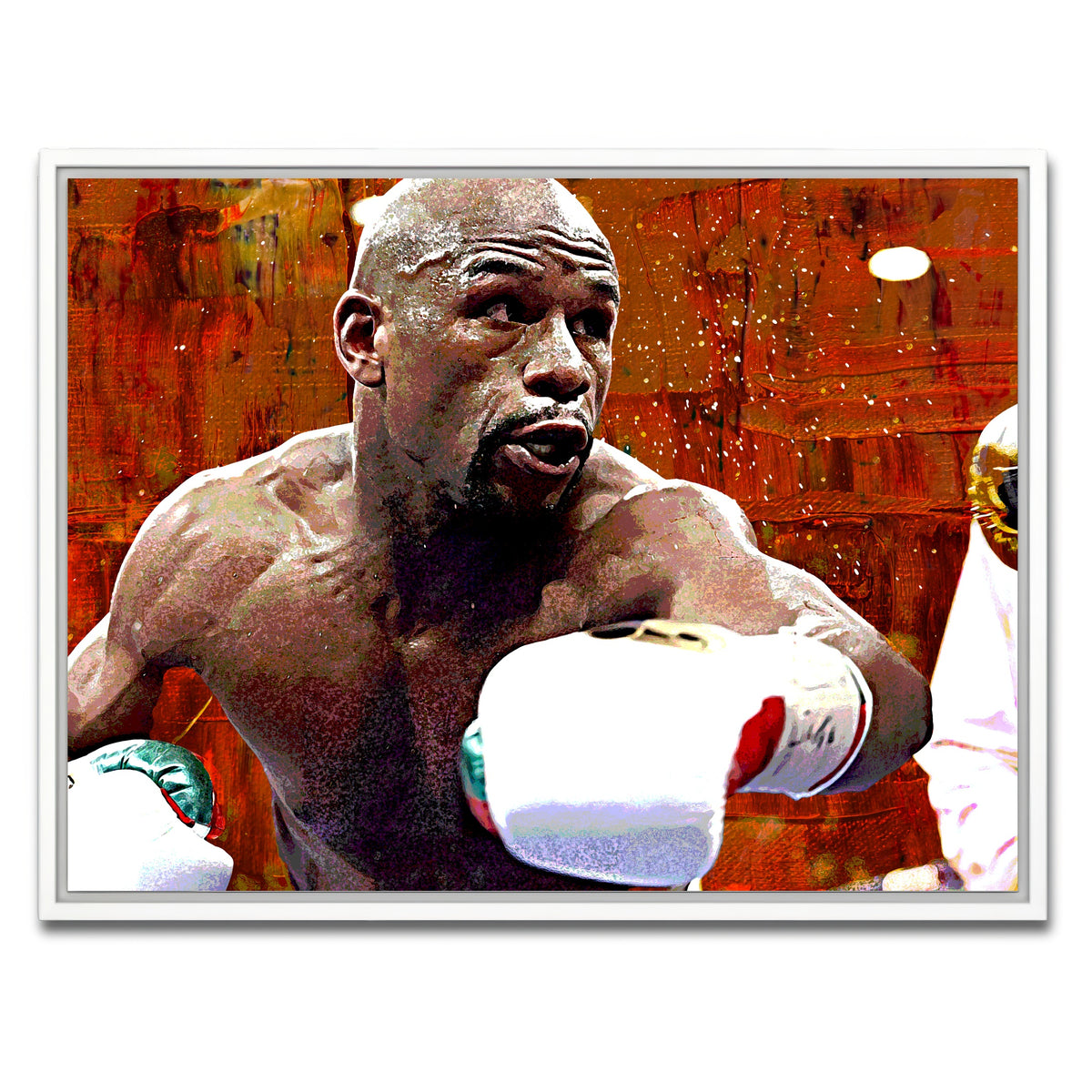 AUTO-MOCKUP WHITE | Floyd Mayweather Jr. | 1 Piece | White Framed Canvas | group=4x3