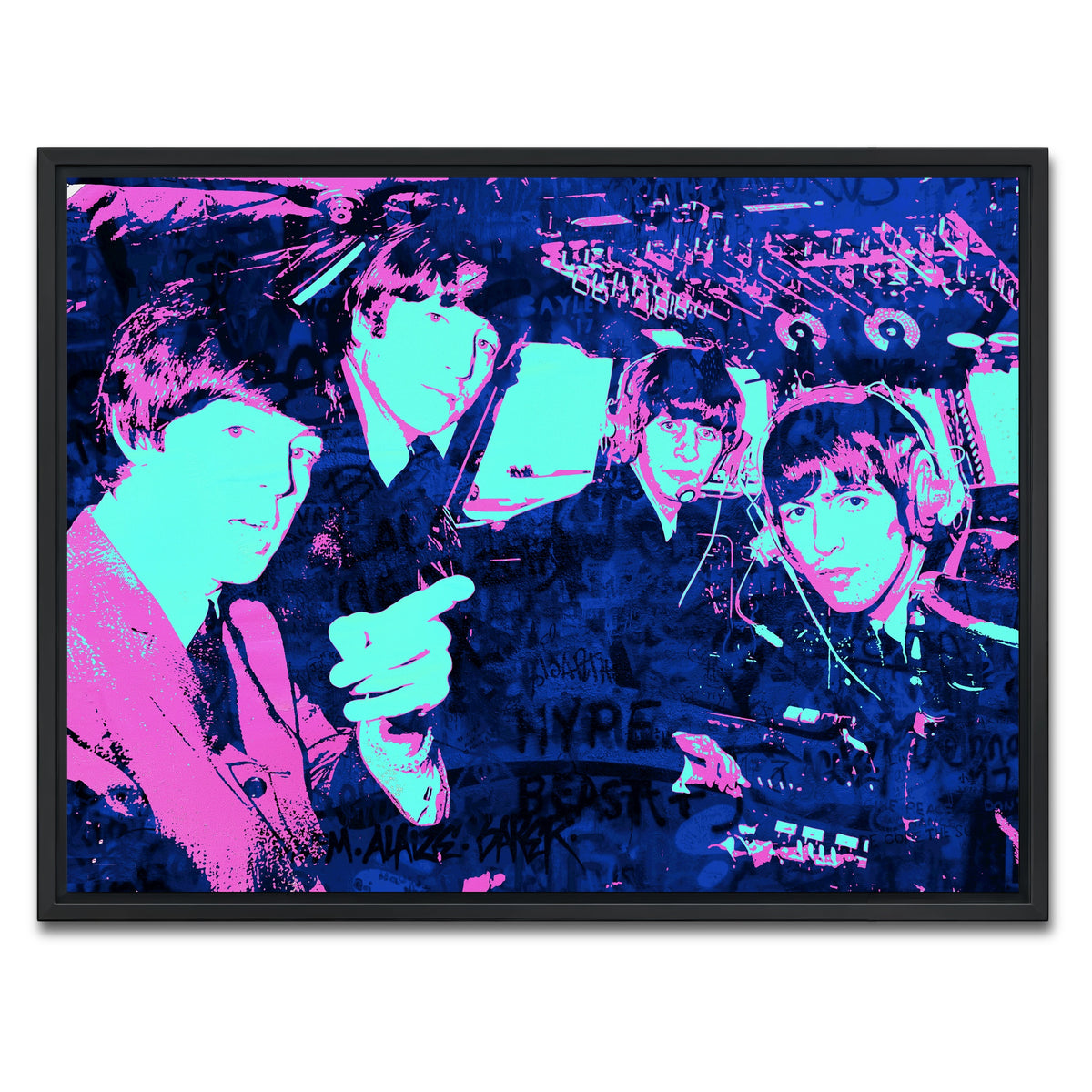 AUTO-MOCKUP WHITE | Fly Beatles | 1 Piece | Black Framed Canvas | group=4x3