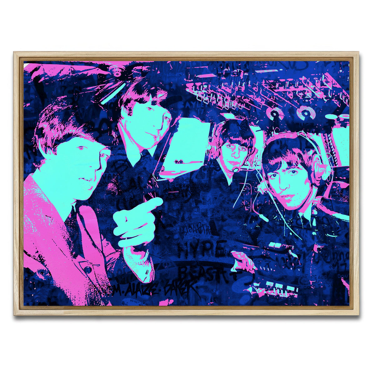 AUTO-MOCKUP WHITE | Fly Beatles | 1 Piece | Natural Framed Canvas | group=4x3