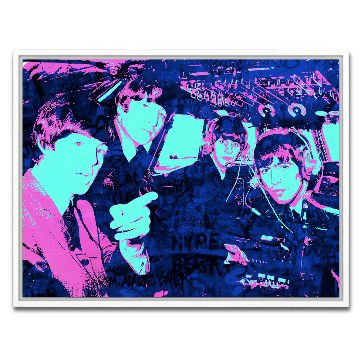 AUTO-MOCKUP WHITE | Fly Beatles | 1 Piece | White Framed Canvas | group=4x3