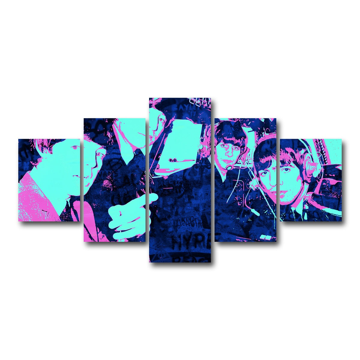 AUTO-MOCKUP WHITE | Fly Beatles | 5 Piece | Gallery Wrap Canvas | group=5_short