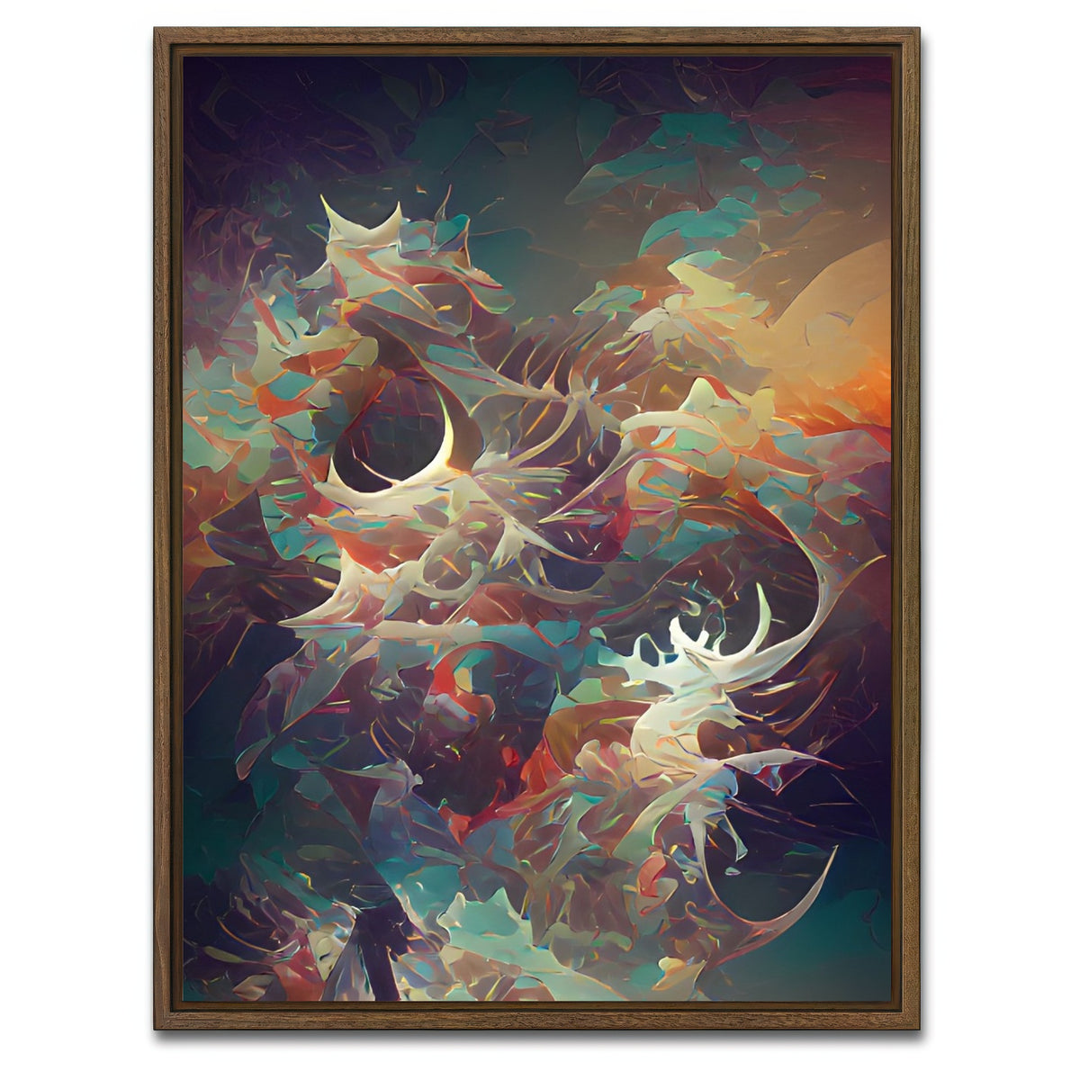 AUTO-MOCKUP WHITE | Fly in the Sky | 1 Piece | Walnut Framed Canvas | group=3x4