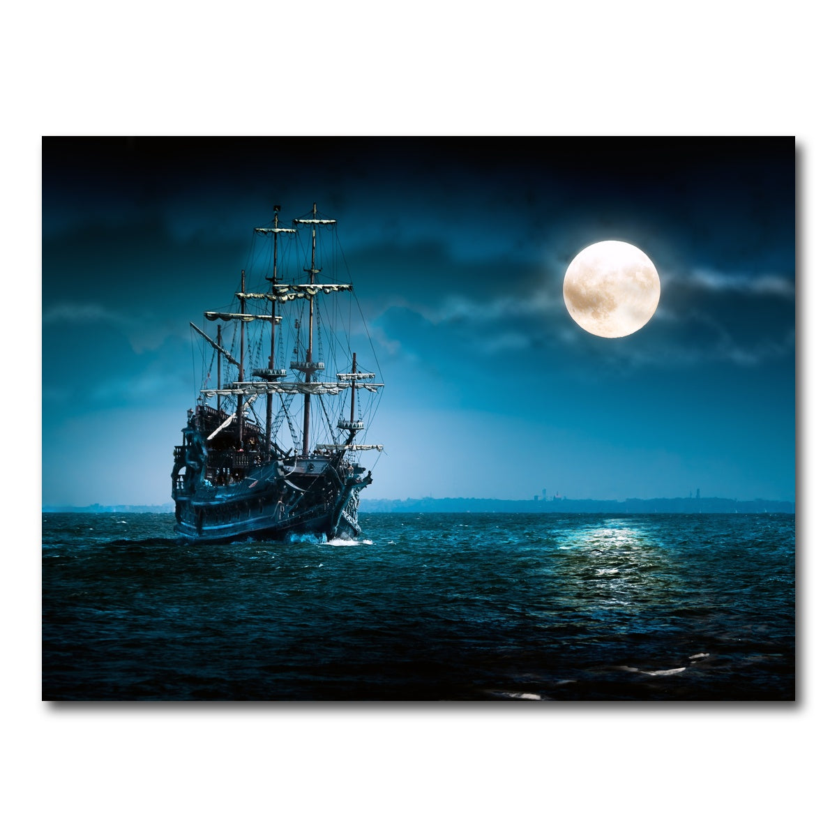 AUTO-MOCKUP WHITE | Flying Dutchman Moonlit | 1 Piece | Gallery Wrap Canvas | group=4x3