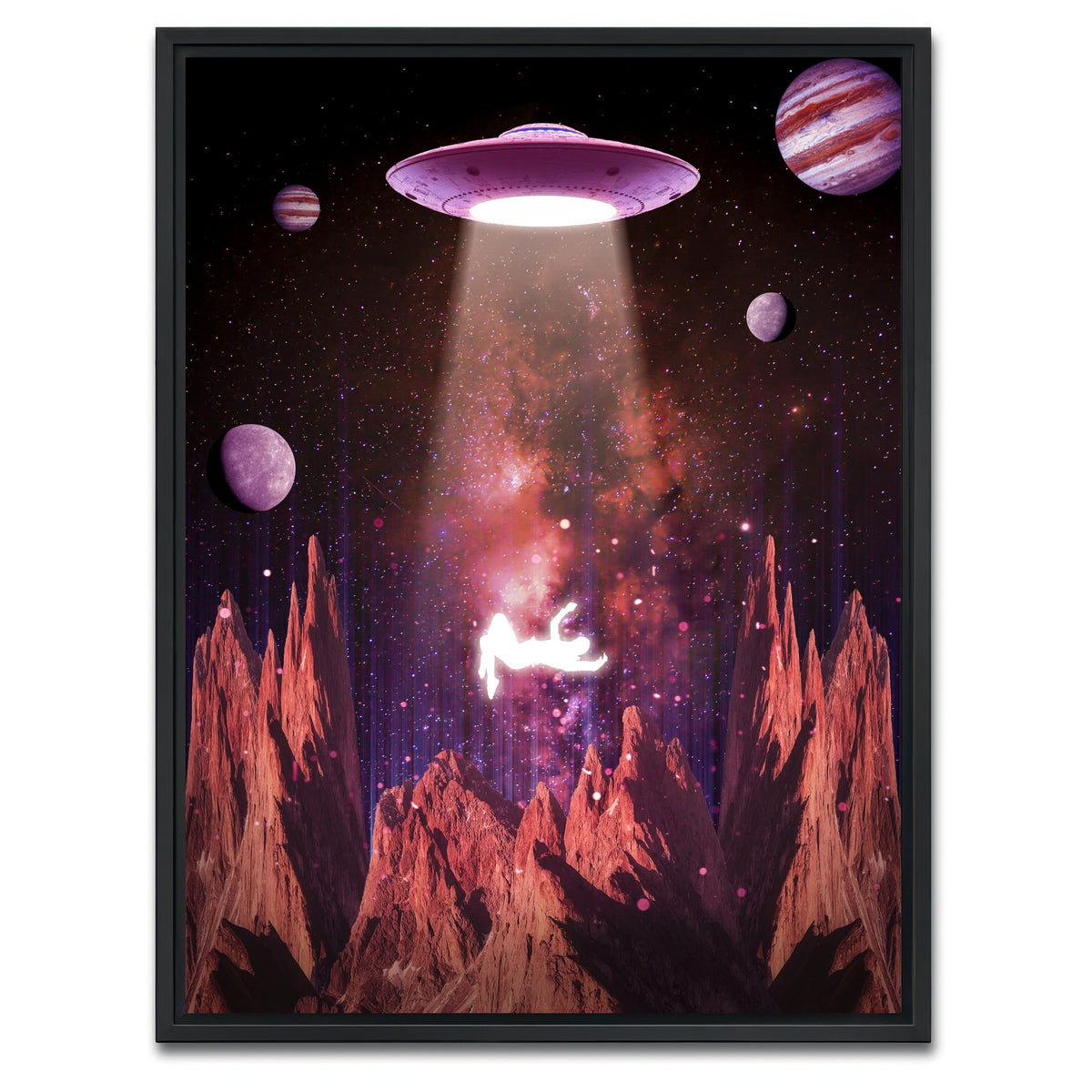 AUTO-MOCKUP WHITE | Flying | 1 Piece | Black Framed Canvas | group=3x4