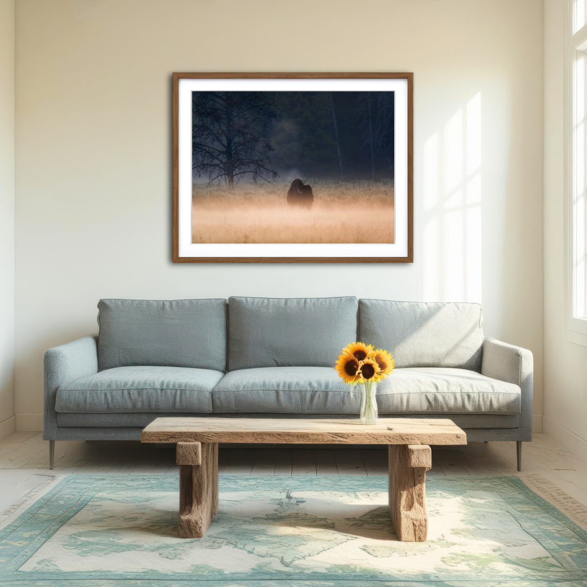 AUTO-MOCKUP ROOM | Foggy Morning Wall Art