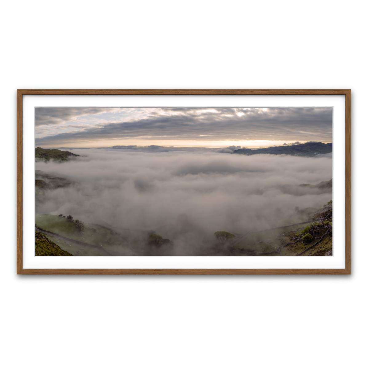 Framed Print 2x1 Walnut