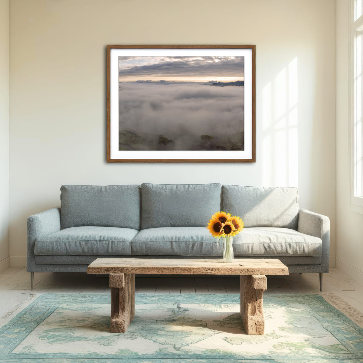 AUTO-MOCKUP ROOM | Foggy Snowdonia Wall Art