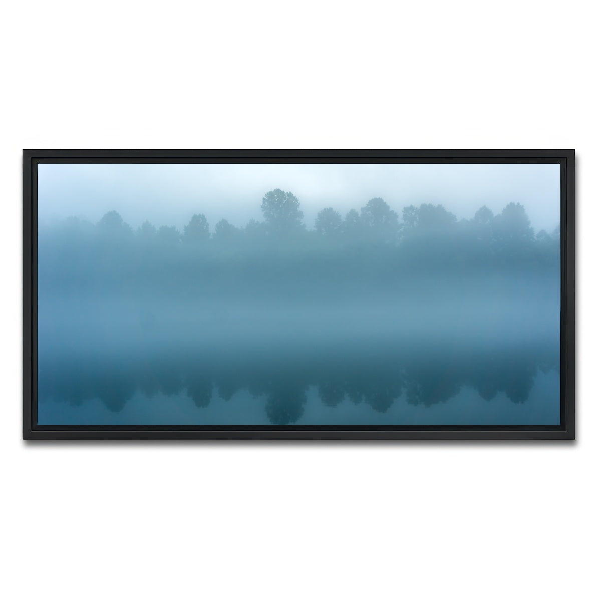 AUTO-MOCKUP WHITE | Foggy Tennessee Morning on the River | 1 Piece | Black Framed Canvas | group=2x1