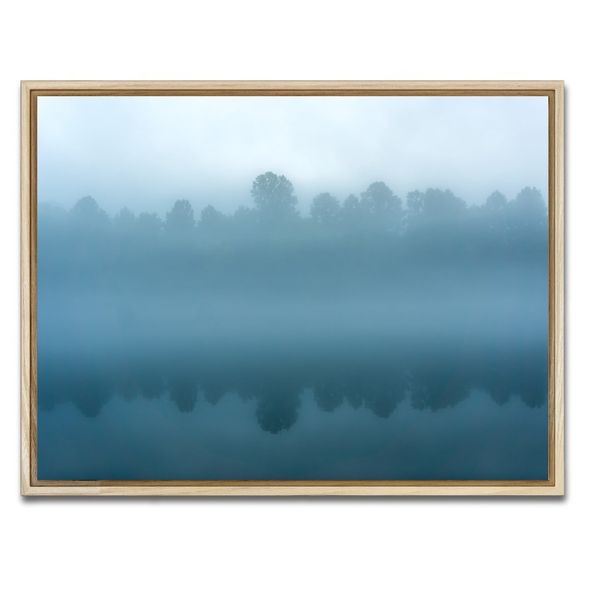 AUTO-MOCKUP WHITE | Foggy Tennessee Morning on the River | 1 Piece | Natural Framed Canvas | group=4x3