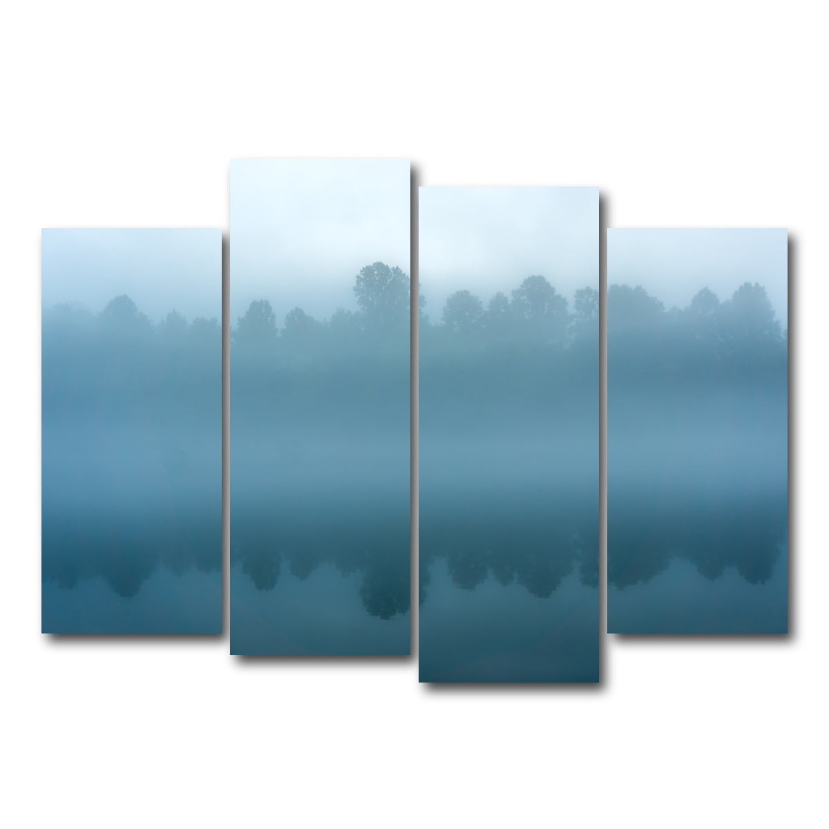 AUTO-MOCKUP WHITE | Foggy Tennessee Morning on the River | 4 Piece | Gallery Wrap Canvas | group=4_normal