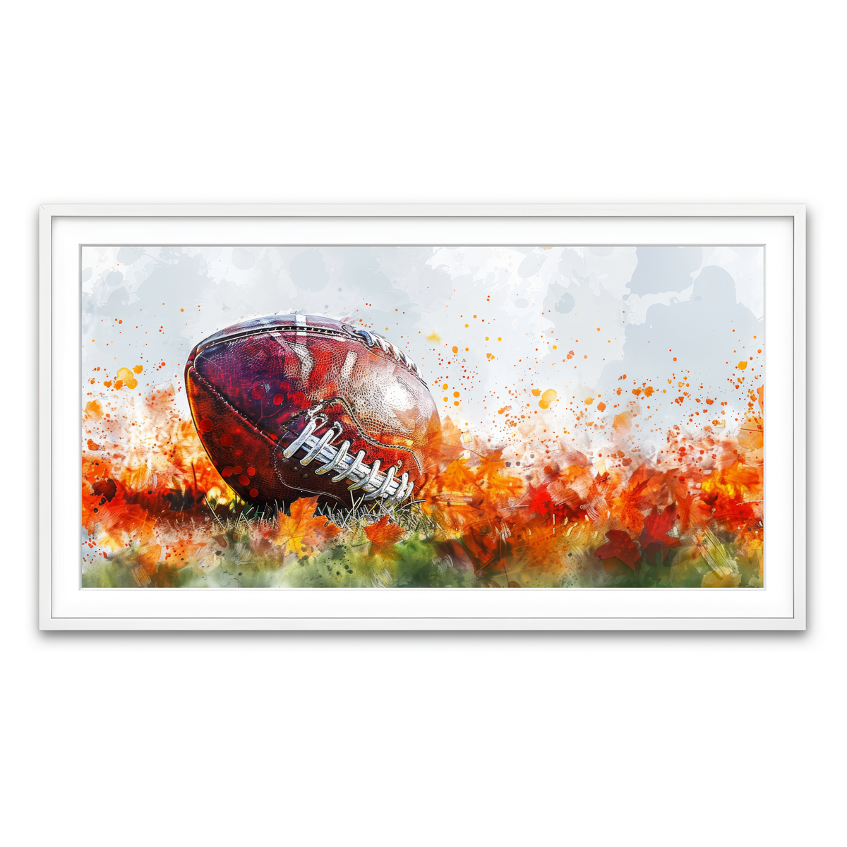 Framed Print 2x1 White