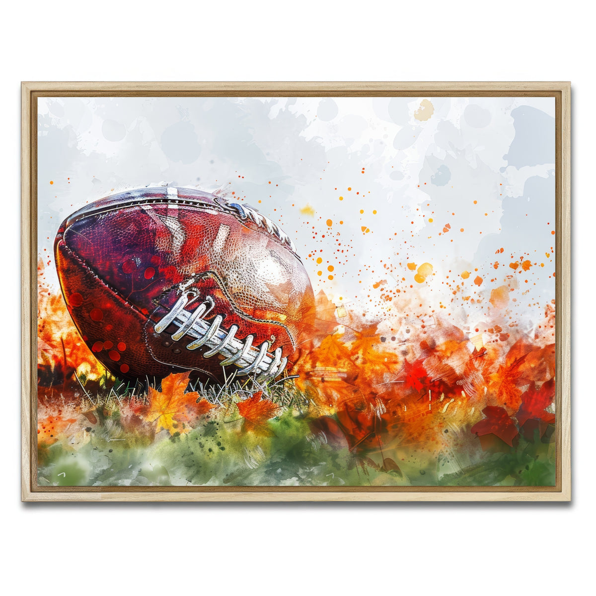 AUTO-MOCKUP WHITE | Football Abstract | 1 Piece | Natural Framed Canvas | group=4x3