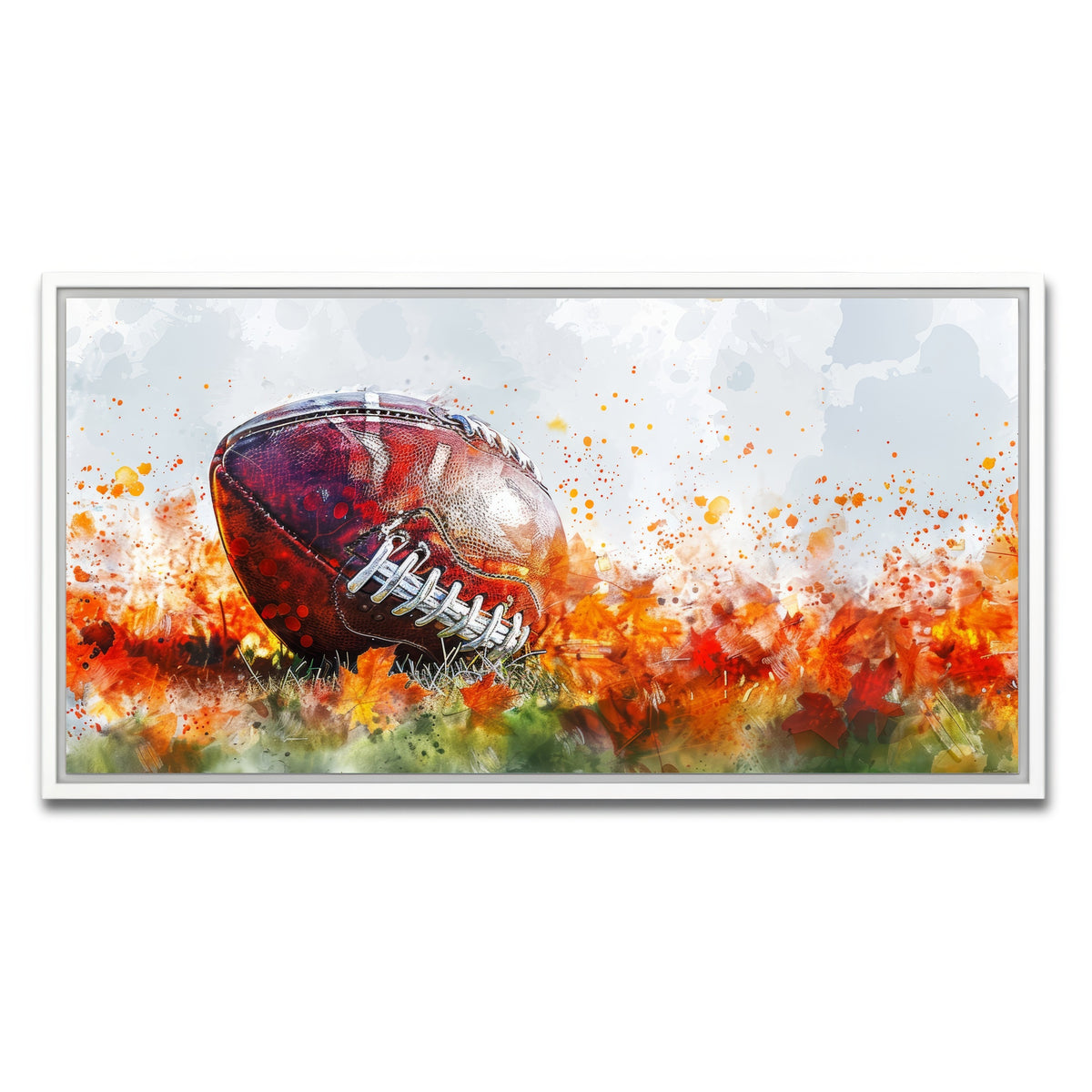 AUTO-MOCKUP WHITE | Football Abstract | 1 Piece | White Framed Canvas | group=2x1