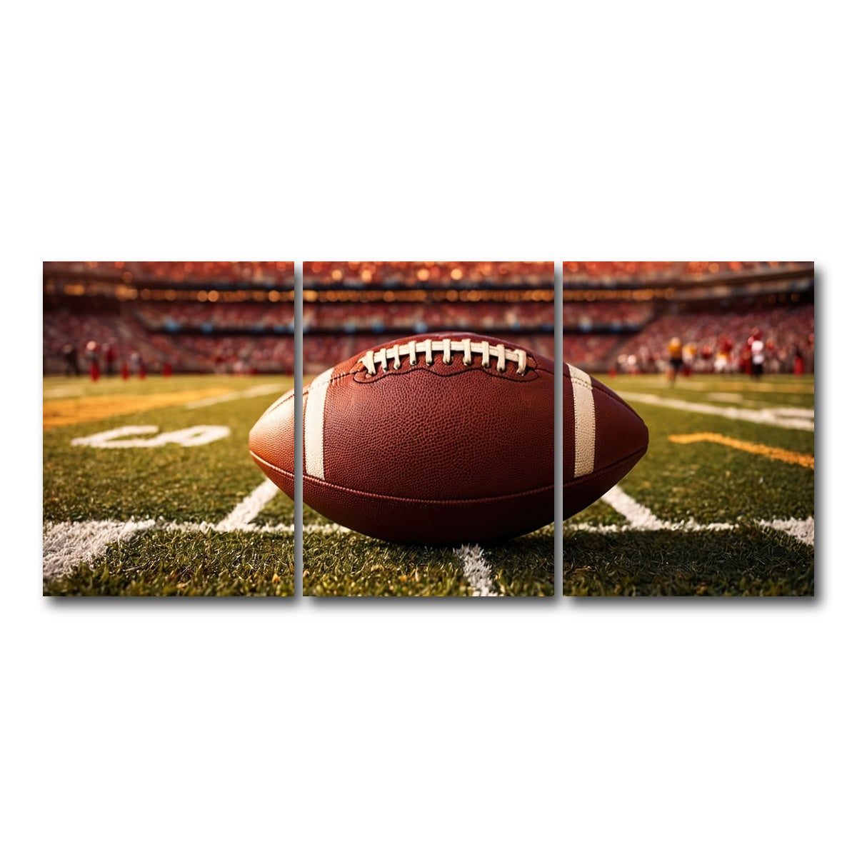 AUTO-MOCKUP WHITE | Football | 3 Piece | Gallery Wrap Canvas | group=18x24