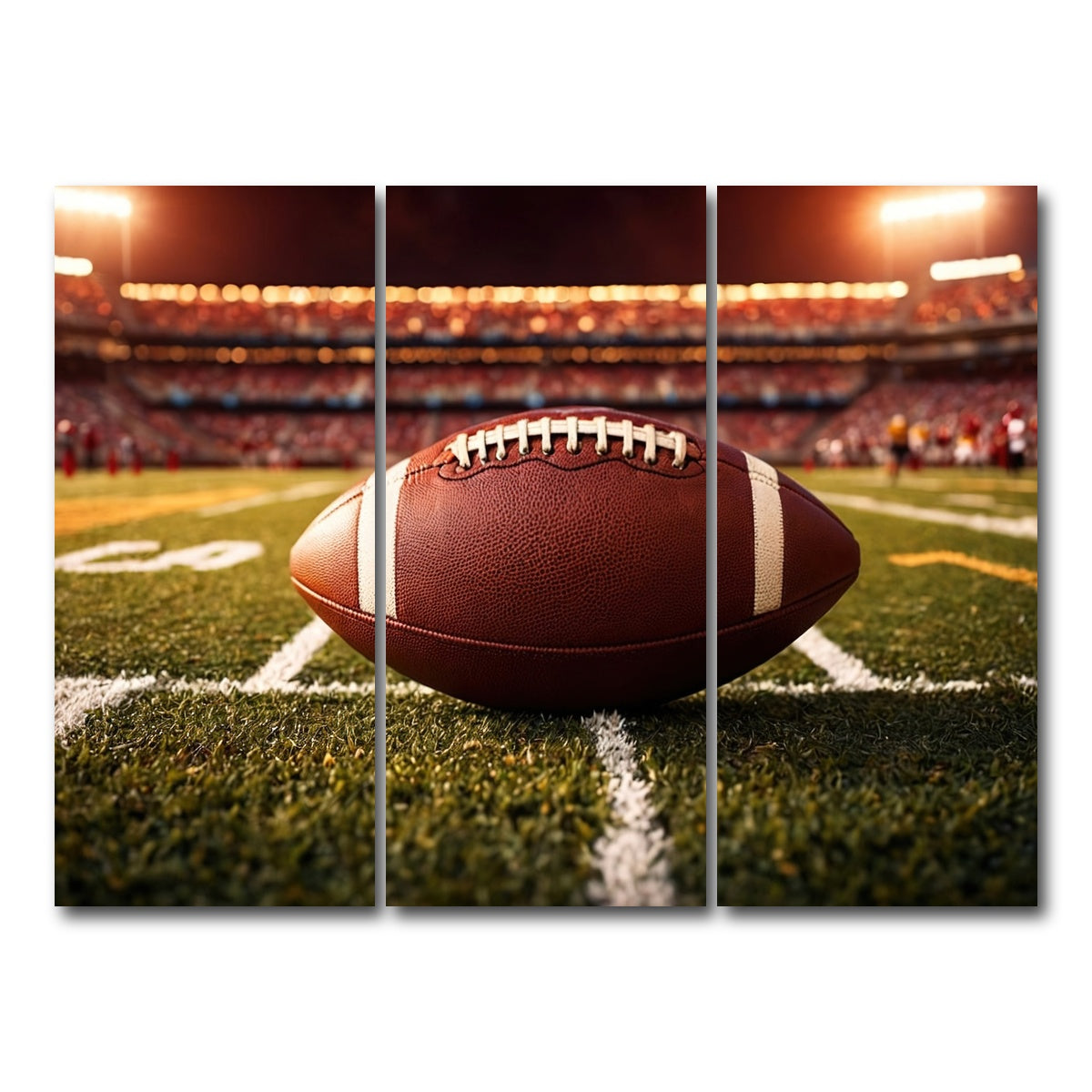 AUTO-MOCKUP WHITE | Football | 3 Piece | Gallery Wrap Canvas | group=8x18