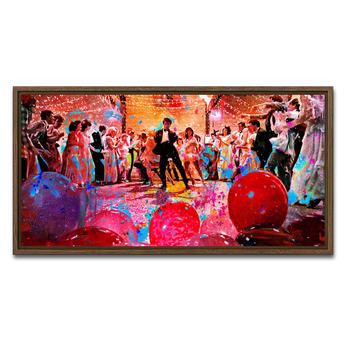 AUTO-MOCKUP WHITE | Footloose | 1 Piece | Walnut Framed Canvas | group=2x1