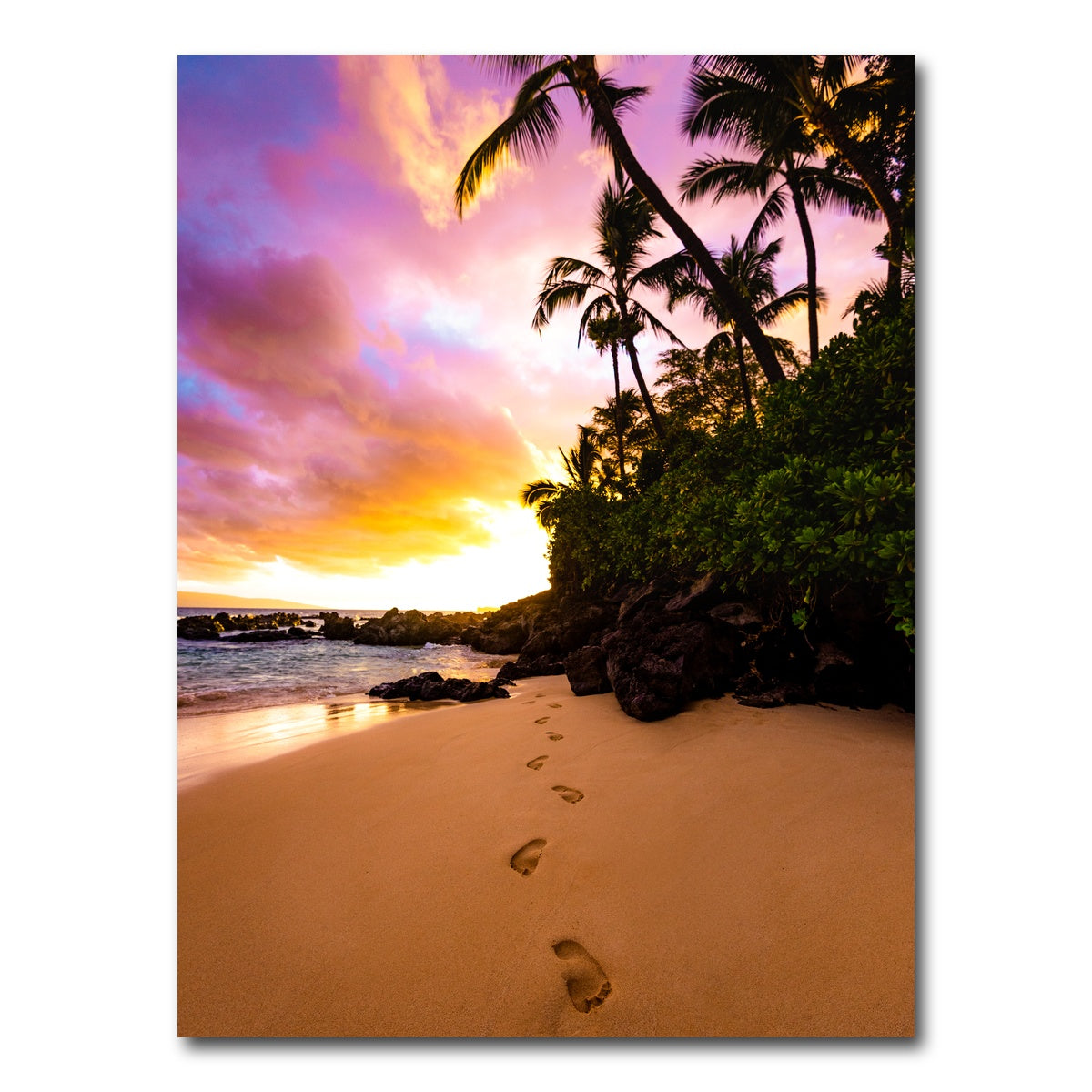 AUTO-MOCKUP WHITE | Footprints in the Sand | 1 Piece | Gallery Wrap Canvas | group=3x4