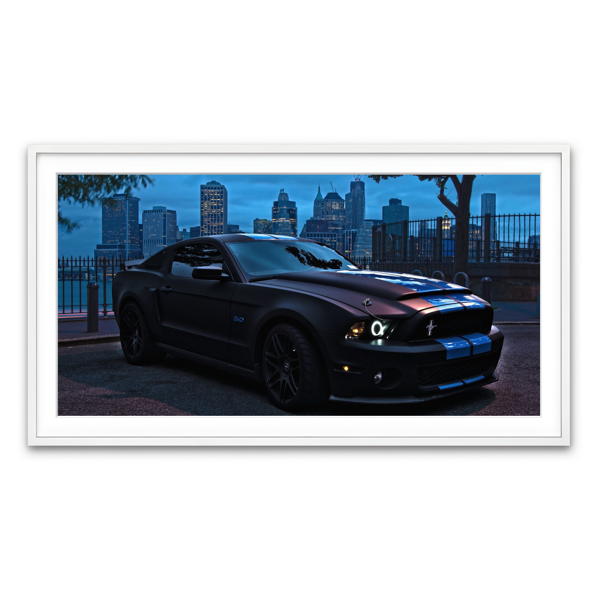 Framed Print 2x1 White