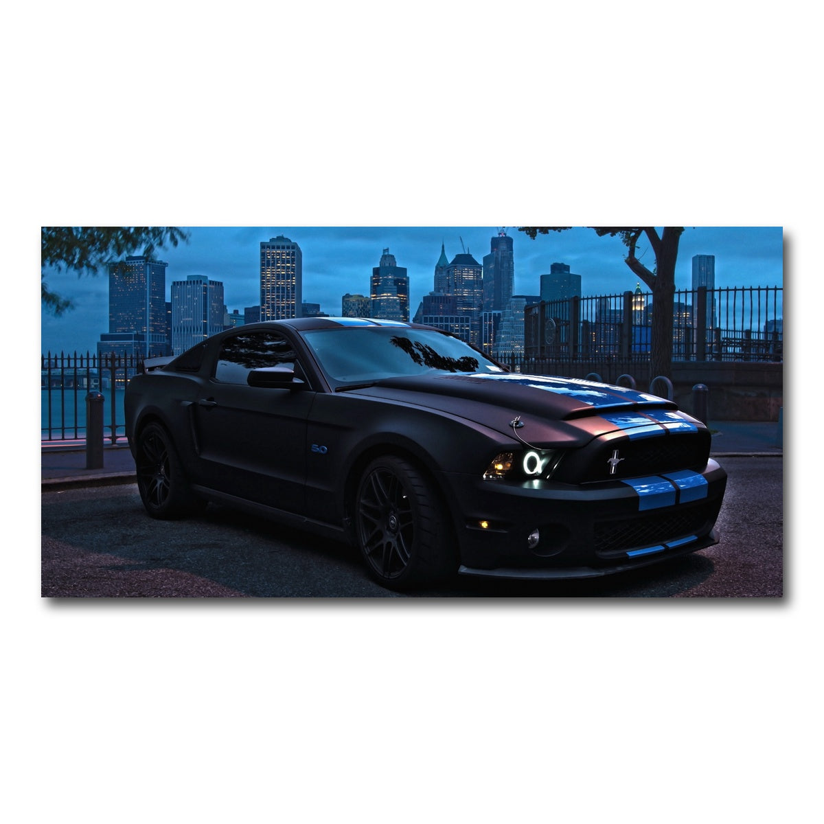 AUTO-MOCKUP WHITE | Ford Mustang GT500 | 1 Piece | Gallery Wrap Canvas | group=2x1