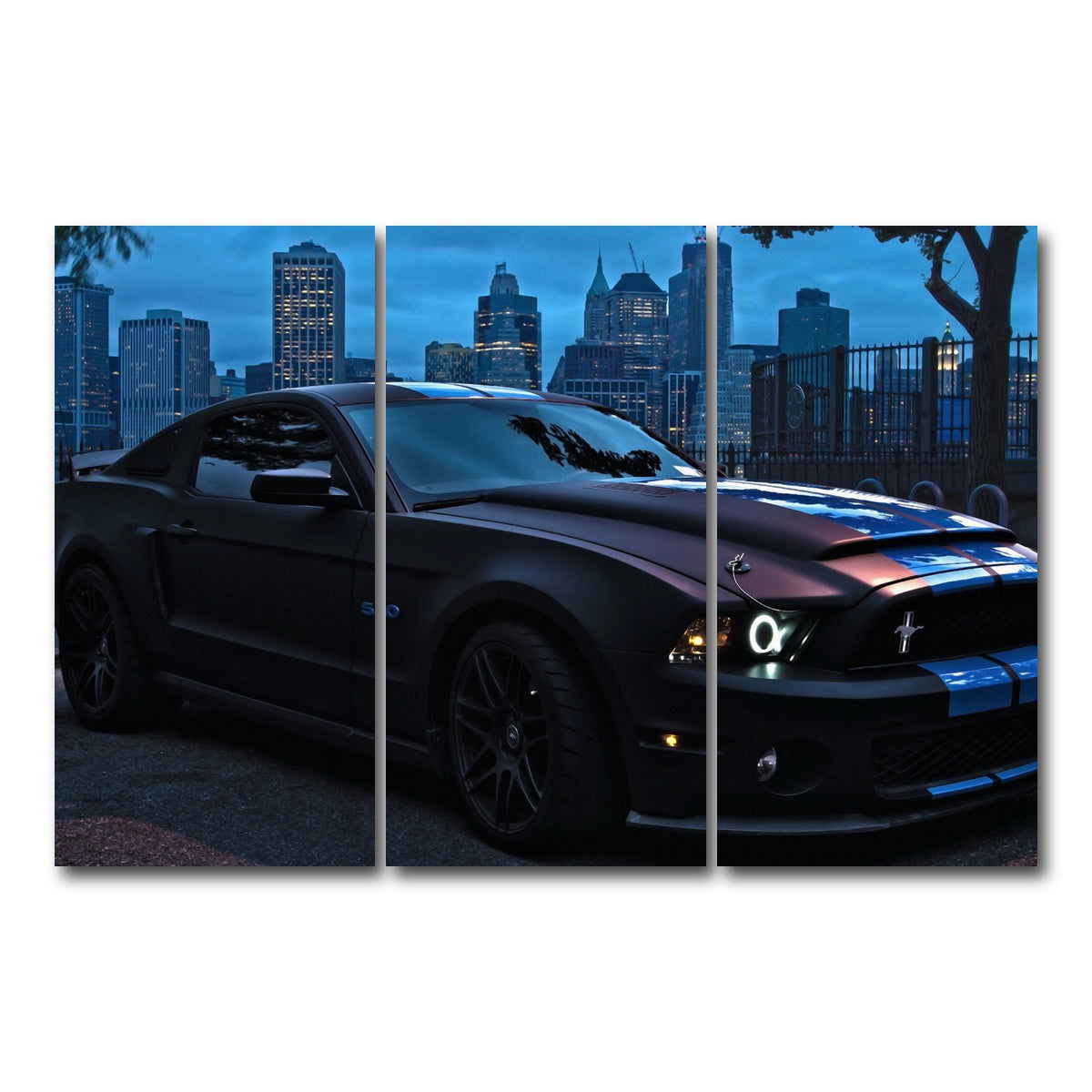 AUTO-MOCKUP WHITE | Ford Mustang GT500 | 3 Piece | Gallery Wrap Canvas | group=12x24