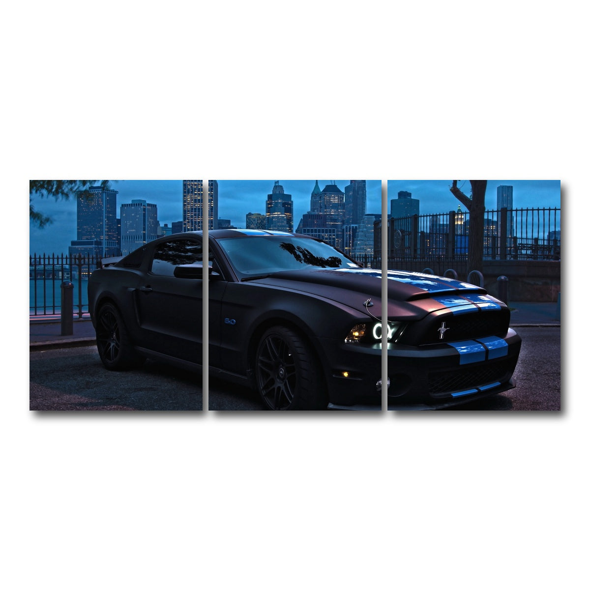 AUTO-MOCKUP WHITE | Ford Mustang GT500 | 3 Piece | Gallery Wrap Canvas | group=18x24