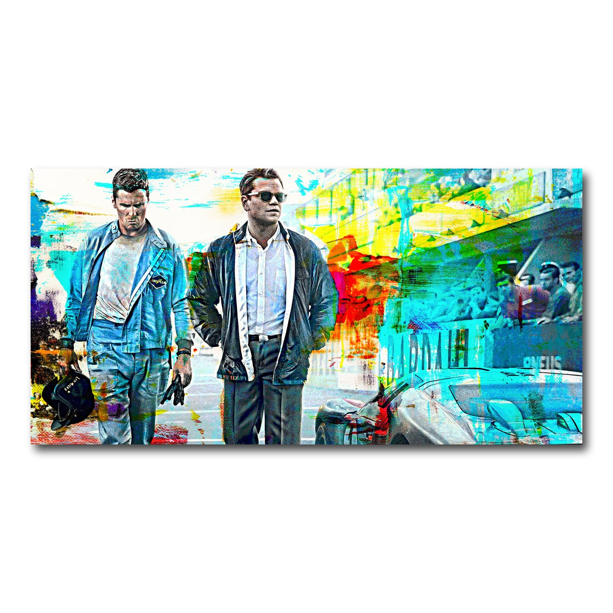 AUTO-MOCKUP WHITE | Ford vs Ferrari | 1 Piece | Gallery Wrap Canvas | group=2x1