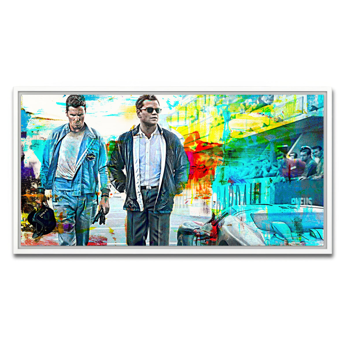 AUTO-MOCKUP WHITE | Ford vs Ferrari | 1 Piece | White Framed Canvas | group=2x1