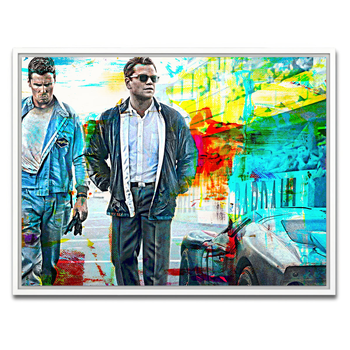 AUTO-MOCKUP WHITE | Ford vs Ferrari | 1 Piece | White Framed Canvas | group=4x3
