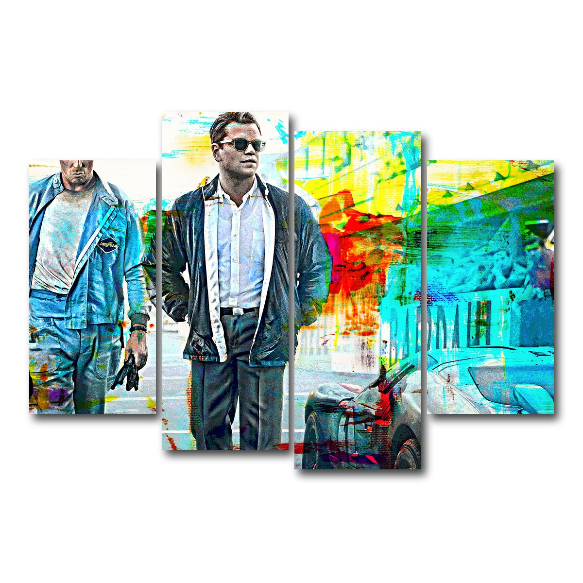 AUTO-MOCKUP WHITE | Ford vs Ferrari | 4 Piece | Gallery Wrap Canvas | group=4_short