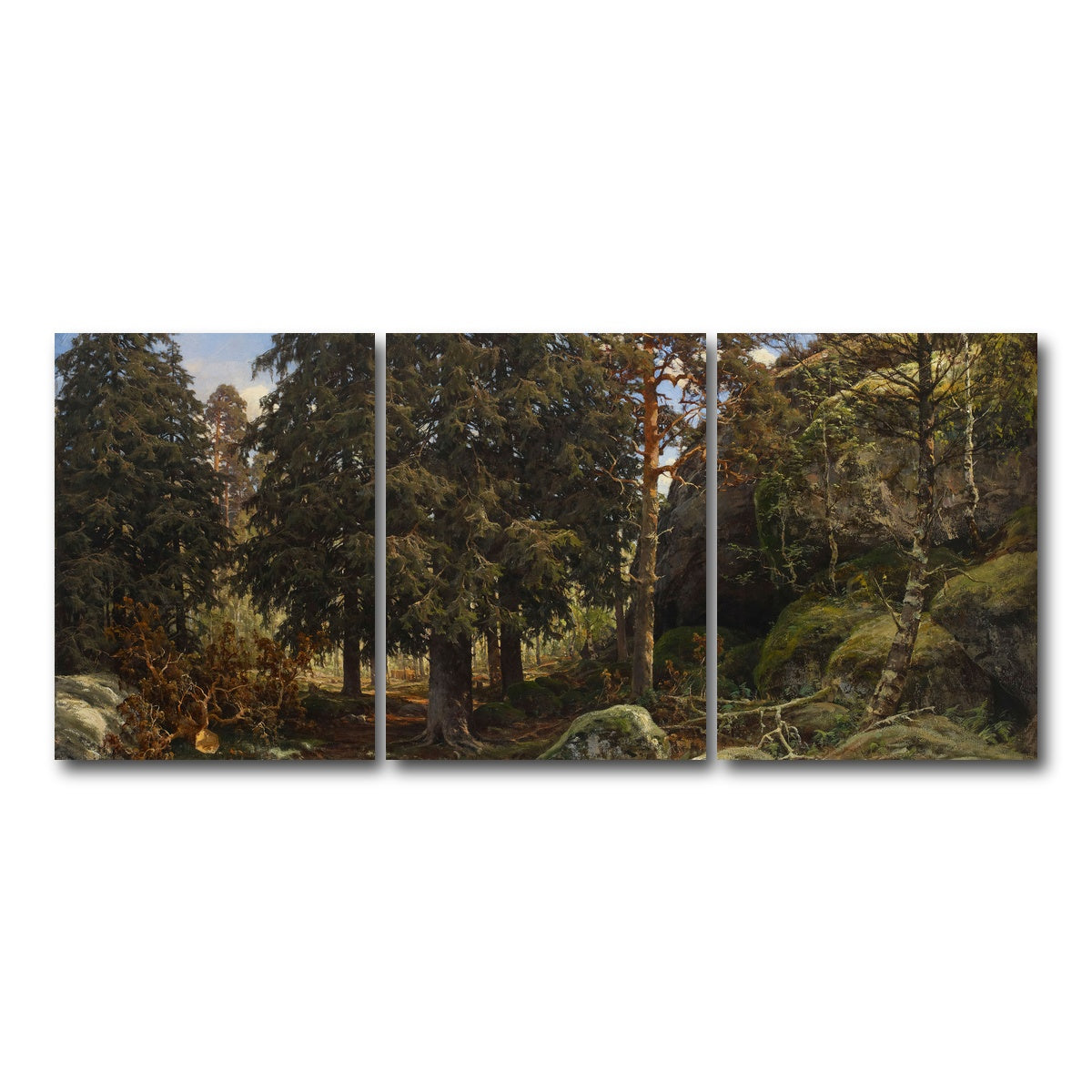 AUTO-MOCKUP WHITE | Forest Interior | 3 Piece | Gallery Wrap Canvas | group=18x24