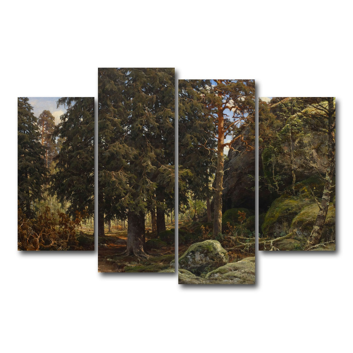 AUTO-MOCKUP WHITE | Forest Interior | 4 Piece | Gallery Wrap Canvas | group=4_short