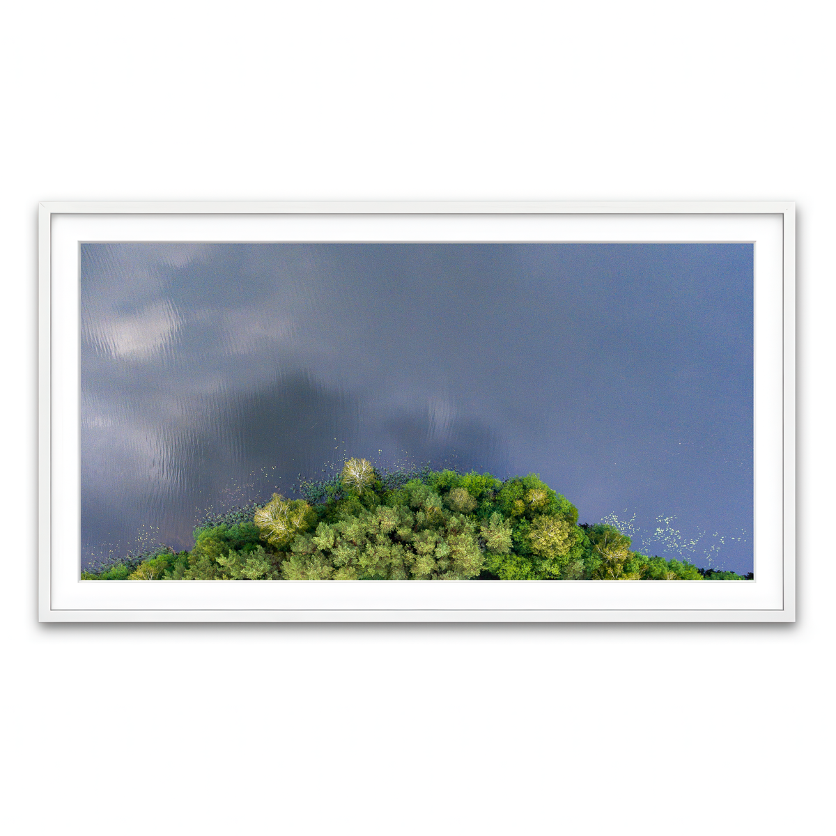 Framed Print 2x1 White