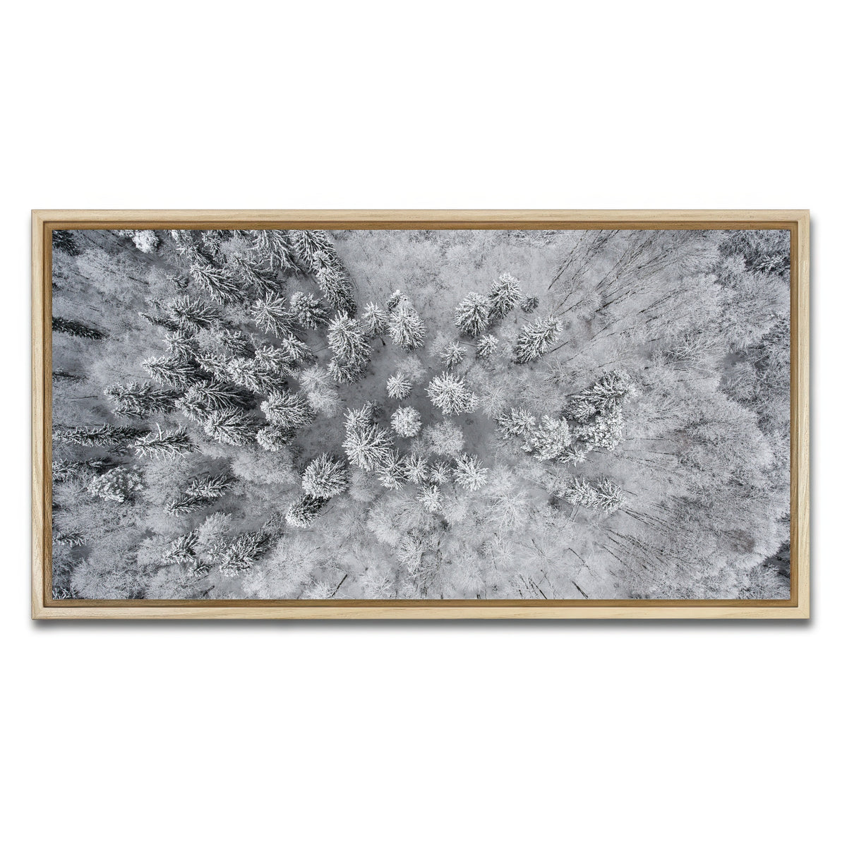 AUTO-MOCKUP WHITE | Forest Snow | 1 Piece | Natural Framed Canvas | group=2x1