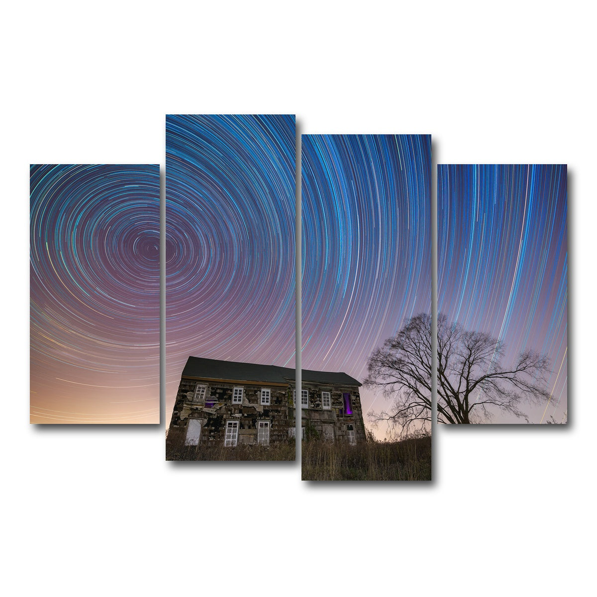 AUTO-MOCKUP WHITE | Forgotten Times | 4 Piece | Gallery Wrap Canvas | group=4_short