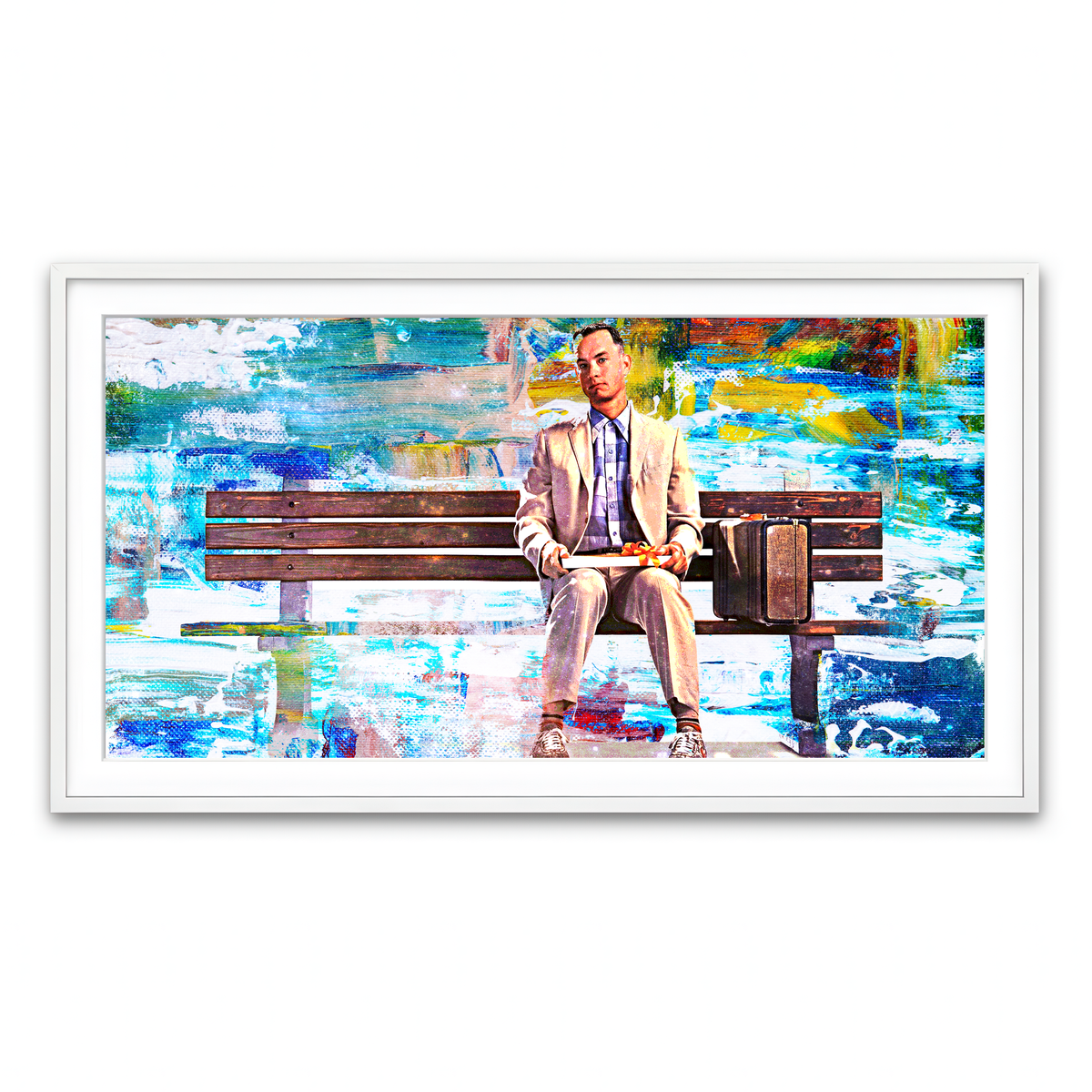 Framed Print 2x1 White