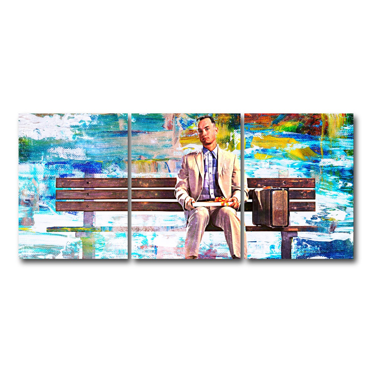 AUTO-MOCKUP WHITE | Forrest Gump | 3 Piece | Gallery Wrap Canvas | group=18x24