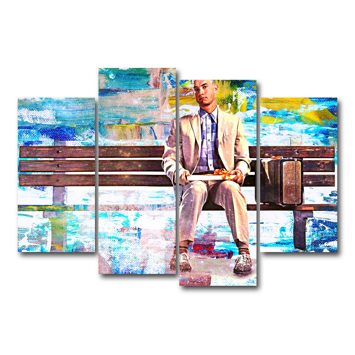 AUTO-MOCKUP WHITE | Forrest Gump | 4 Piece | Gallery Wrap Canvas | group=4_short