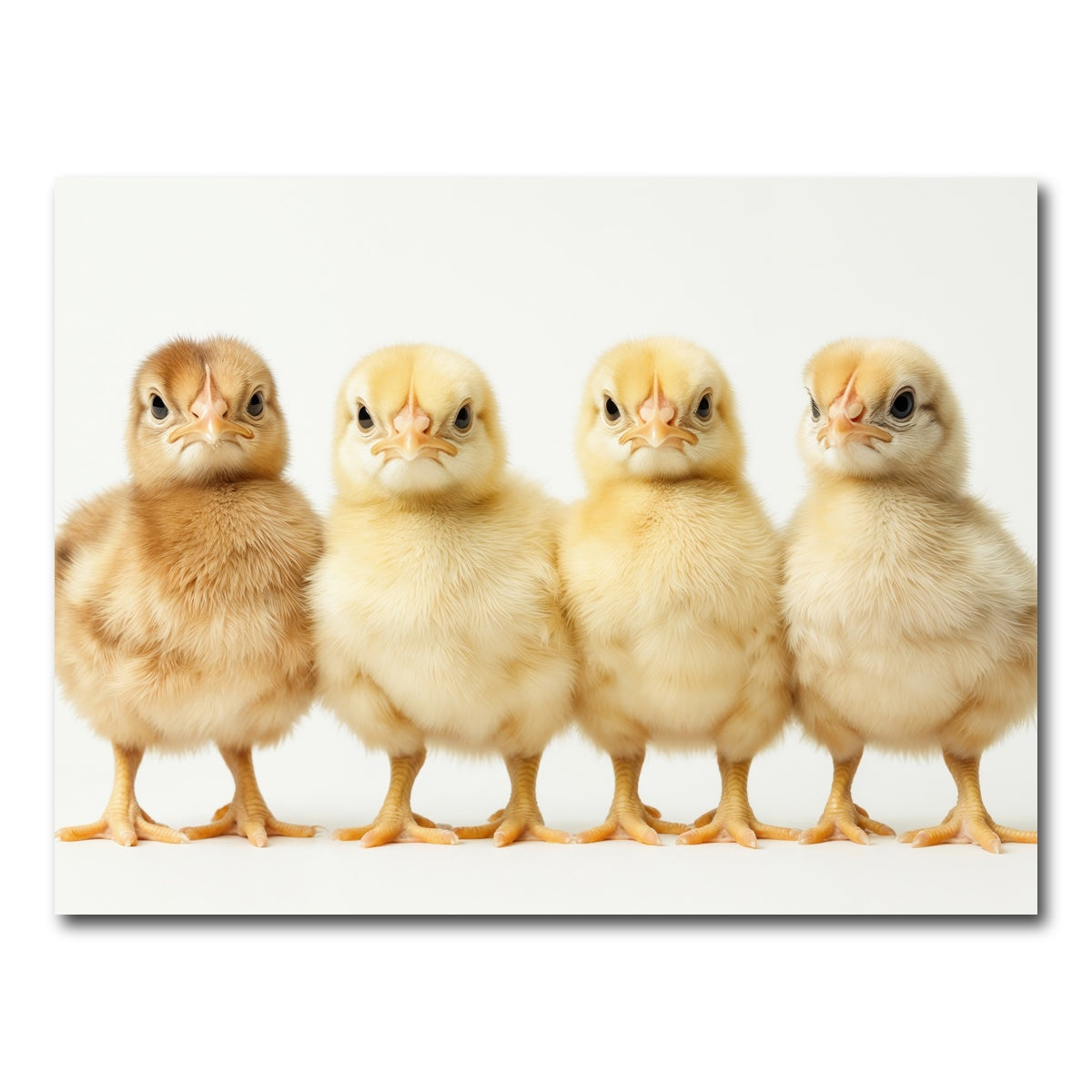 AUTO-MOCKUP WHITE | Four Baby Chickens | 1 Piece | Gallery Wrap Canvas | group=4x3