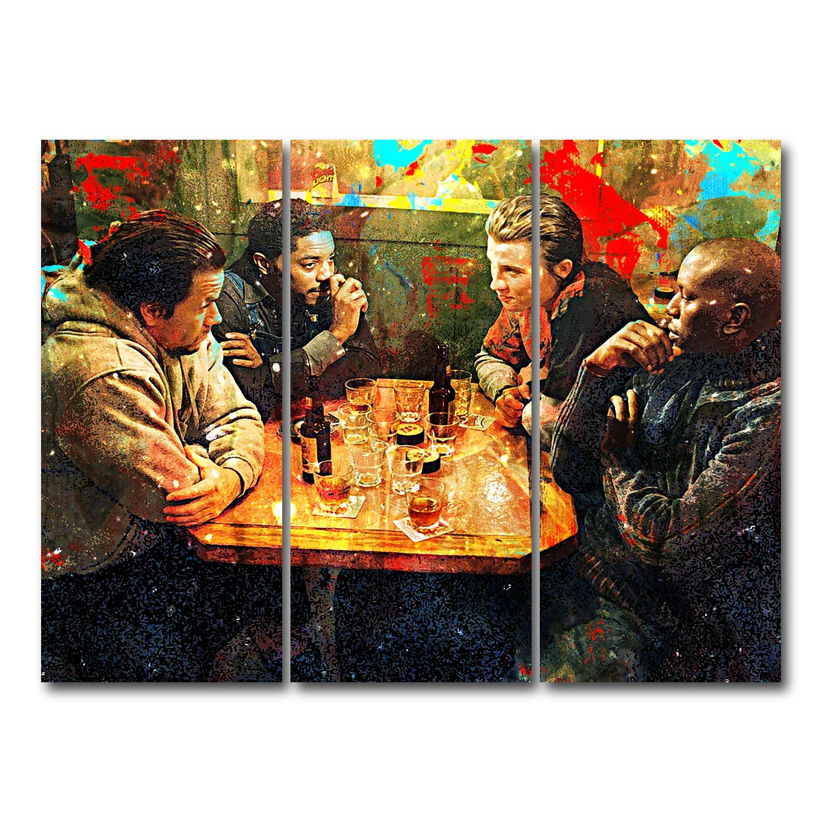 AUTO-MOCKUP WHITE | Four Brothers | 3 Piece | Gallery Wrap Canvas | group=8x18