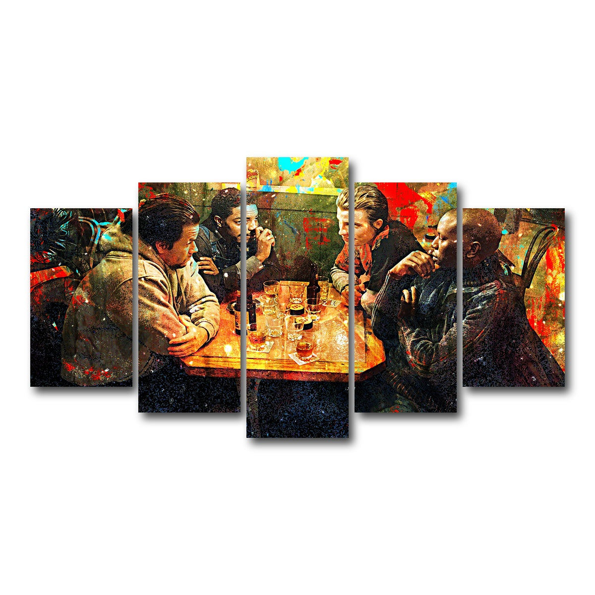 AUTO-MOCKUP WHITE | Four Brothers | 5 Piece | Gallery Wrap Canvas | group=5_normal