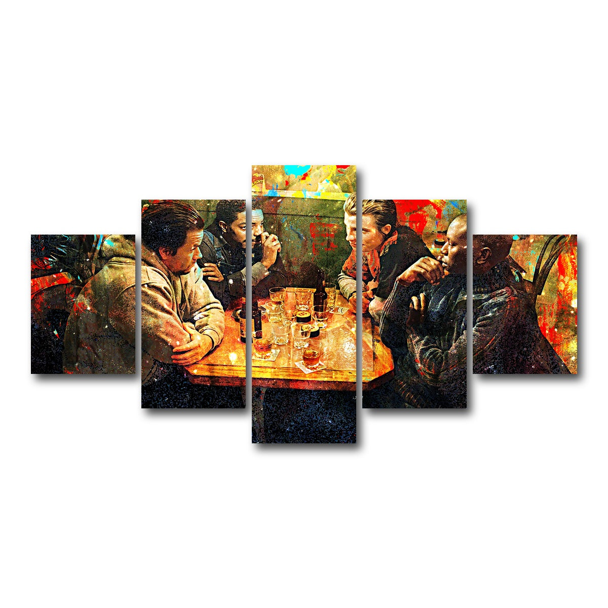 AUTO-MOCKUP WHITE | Four Brothers | 5 Piece | Gallery Wrap Canvas | group=5_short