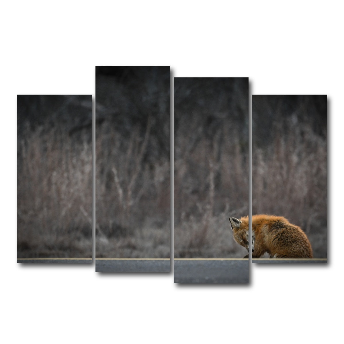 AUTO-MOCKUP WHITE | Fox Road | 4 Piece | Gallery Wrap Canvas | group=4_normal